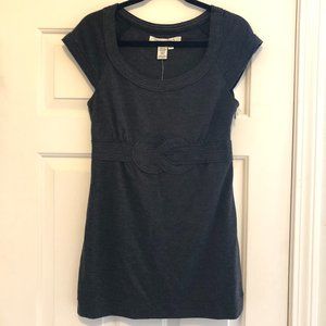 MAX STUDIO WOMEN LONG TOP MINI DRESS GRAY COLOR SIZE M